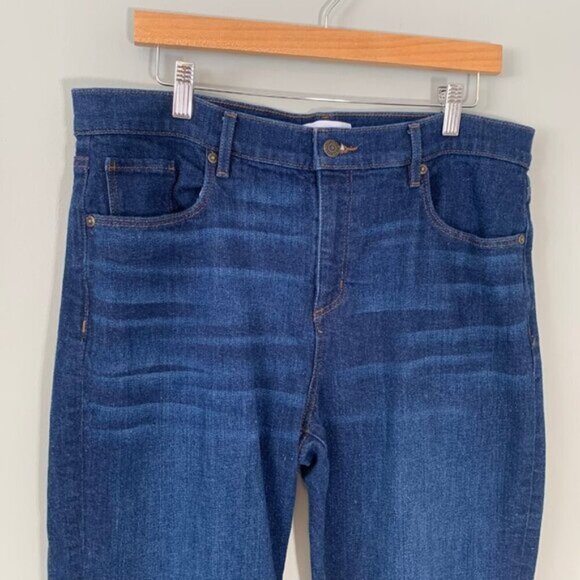 LOFT the super soft girlfriend straight leg stretch casual denim jeans - Picture 2 of 11